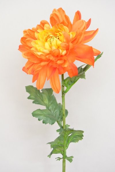 Dahlia kunstbloem 70cm, oranje