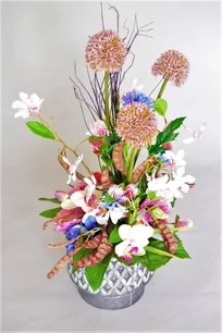 Bloemstuk zijden kunstbloemen Bloemstuk zijden kunstbloemen