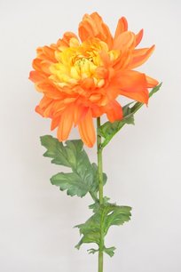 Dahlia kunstbloem 70cm, oranje Dahlia kunstbloem 70cm, oranje
