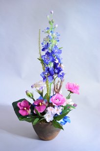 Bloemstuk zijden kunstbloemen Bloemstuk zijden kunstbloemen