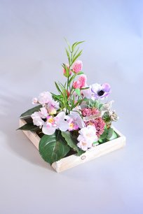 Bloemstuk zijden kunstbloemen Bloemstuk zijden kunstbloemen