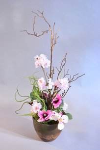 Bloemstuk zijden kunstbloemen Bloemstuk zijden kunstbloemen