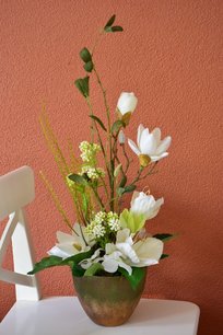 Bloemstuk zijden kunstbloemen Bloemstuk zijden kunstbloemen